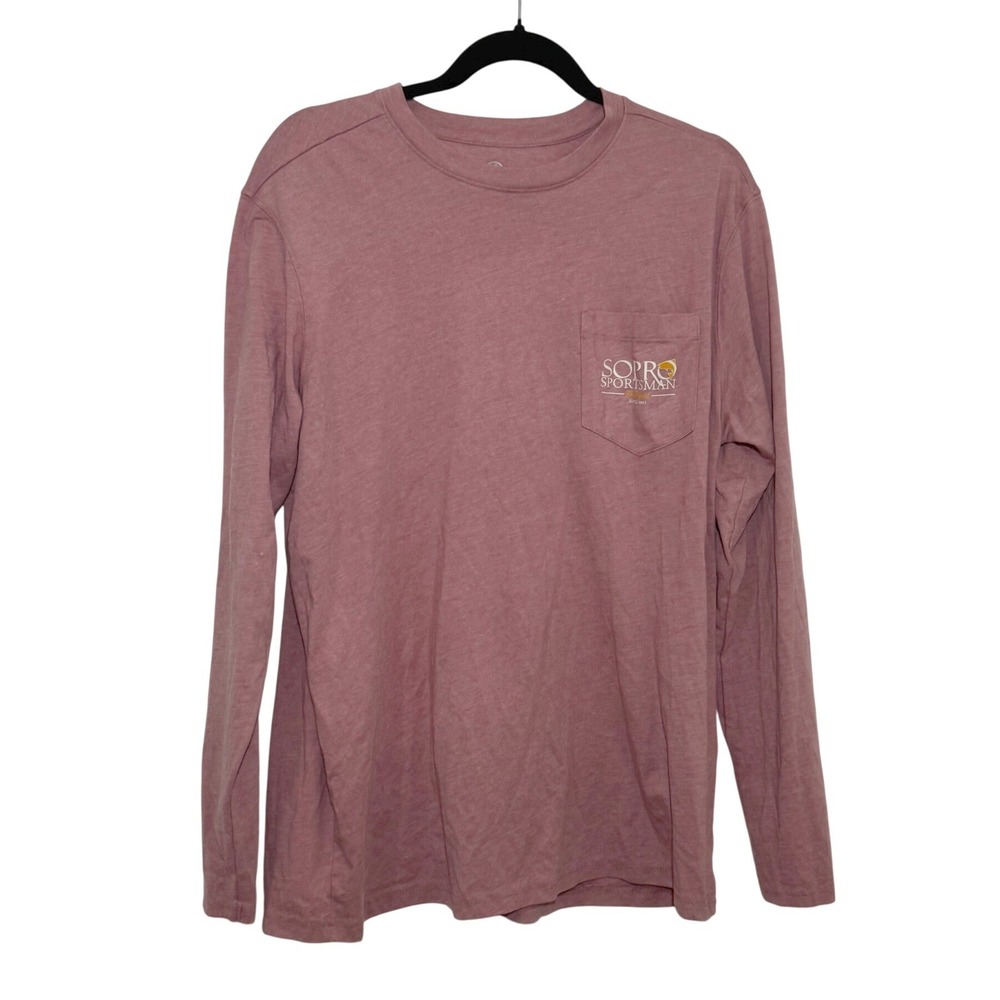 Southern Proper‎ SoPro Sportsman Long Sleeve Pocket T-Shirt Mens Medium Red Fish